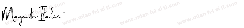 Magnite Italic字体转换